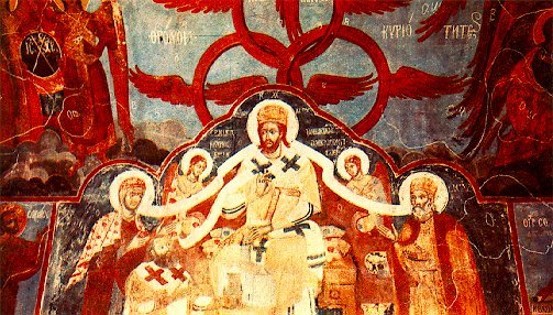 Image -- Fresco Petro Mohyla's Gift in the Transfiguration Church in Berestove.