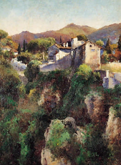 Image -- Mykhailo Berkos: Italian landscape (1899)