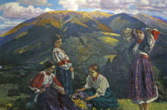 Image - Yosyp Bokshai: Girls on a Polonyna (1937).