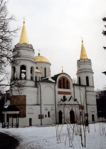 Image -- The Cathedral of the Transfiguration in Chernihiv (its construction was begun in 1036).