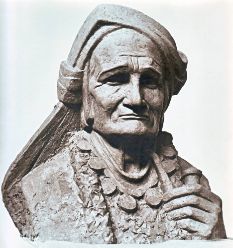 Image - Yevhen Dzyndra: Old Hutsul Woman.
