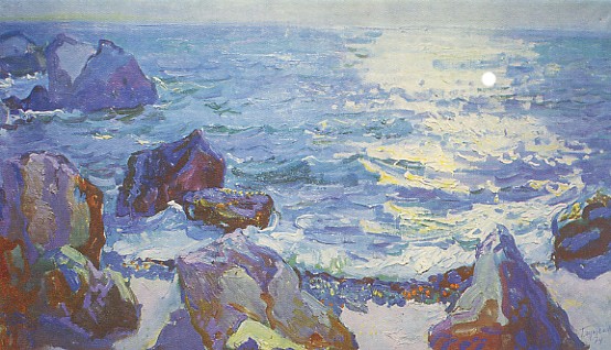 Image -- Mykola Hlushchenko: The Sun at Sea (1974).