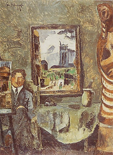Image -- Oleksa Hryshchenko: Artist's studio (1923).