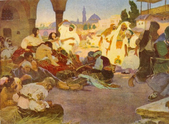 Image -- Ivan Izhakevych: Slave Market in Turkey (1926-27).