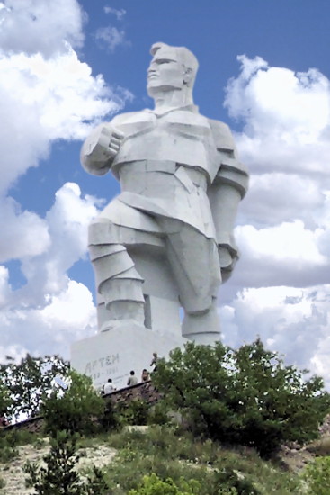 Image -  Monument of Artem by Ivan Kavaleridze in Sviatohirsk, Donetsk oblast.