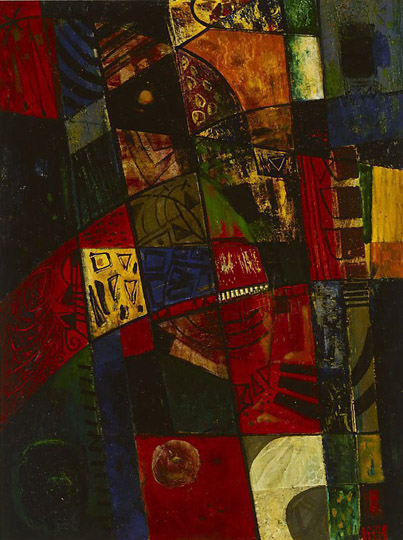 Image -- Mykhailo Kmit: Synclical Composition (1956).
