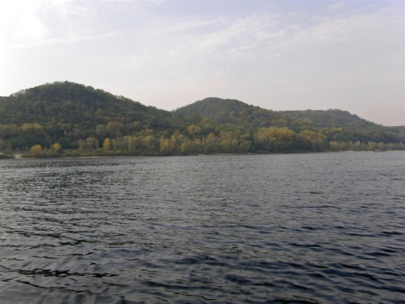 Image -- The Kniazha Hora in the Kaniv Hills (view from the Dnieper River).