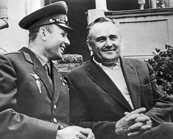Image -- Serhii Korolov and Yurii Gagarin