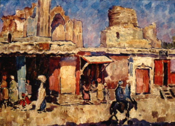 Image -- Lev Kramarenkо: A Corner of the Market (1935).