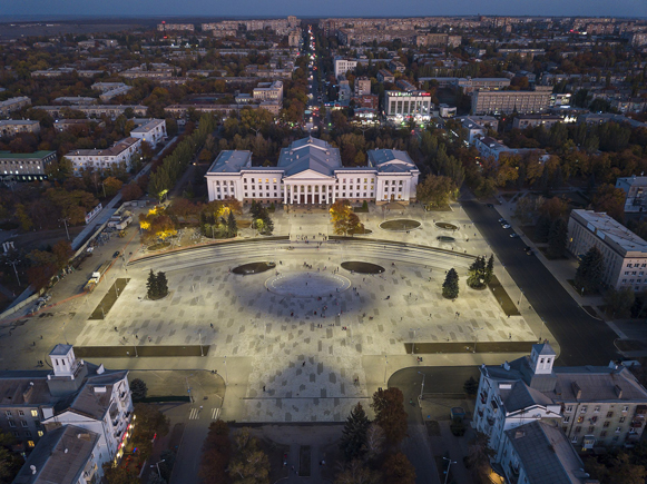 Image - Kramatorsk, Donetsk oblast: aerial view of the city center.