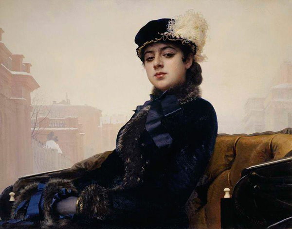 Image -- Ivan Kramskoi: An Unknown Woman (1883).