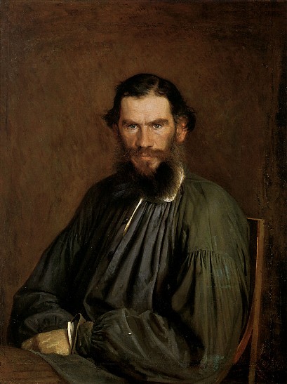 Image -- Ivan Kramskoi: Portrait of Leo Tolstoy.