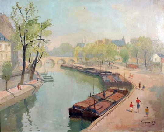 Image -- Mykola Krychevsky: The River Seine II (1957).