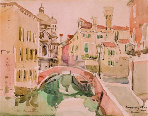 Image -- Mykola Krychevsky: Venice (1949).