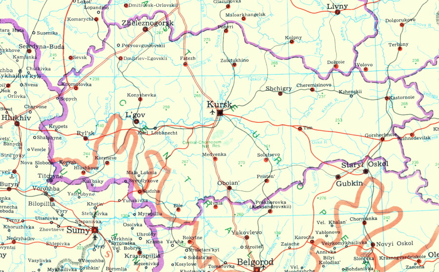 Image -- Map of the Kursk region