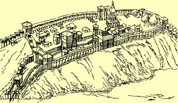 Image -- Liubech castle (reconstruction).
