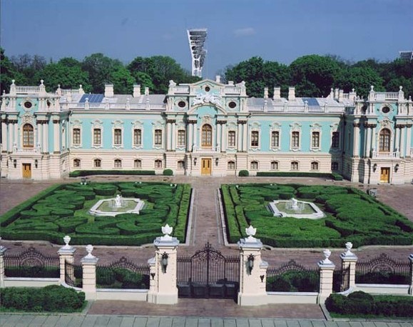 Image - The Mariinskyi Palace in Kyiv, designed by Bartolomeo Francesco Rastrelli and built in 1747-55.