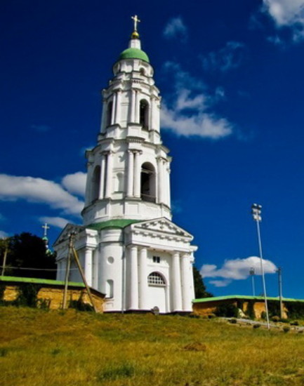 Image -- The bell tower of the Mhar Transfiguration Monastery.