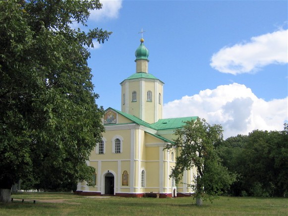 Image -- The Trinity Church (1800-4) of the Motronynskyi Trinity Monastery near Chyhyryn, Cherkasy oblast.