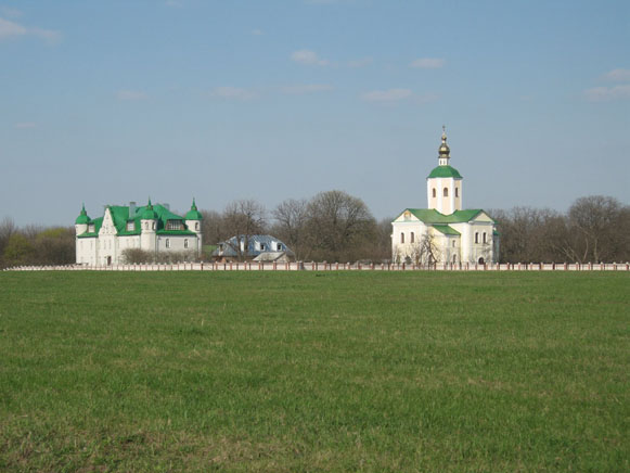 Image -- A panorama of the Motronynskyi Trinity Monastery near Chyhyryn, Cherkasy oblast.