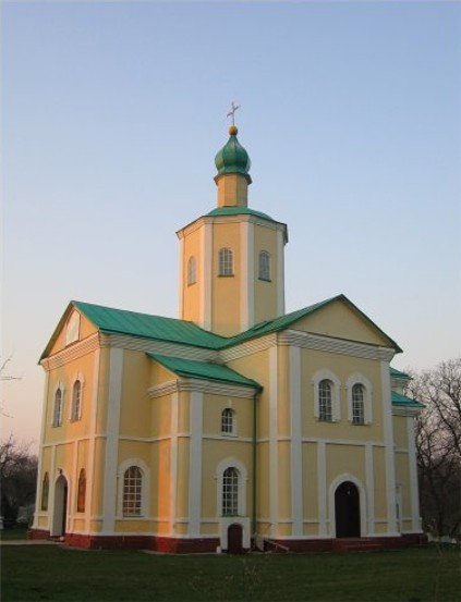 Image -- The Trinity Church (1800-4) of the Motronynskyi Trinity Monastery near Chyhyryn, Cherkasy oblast.