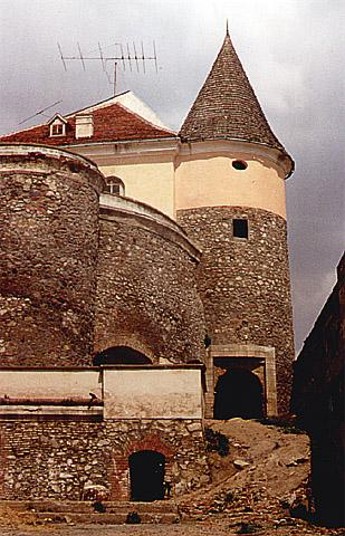 Image -- One of the towers of the Mukachevo castle.
