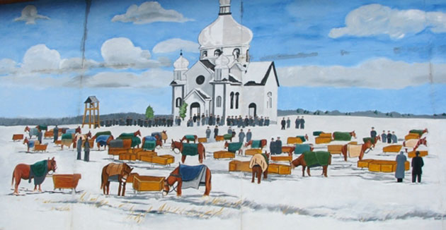 Image - Mundare, Alberta: Winter Church mural.