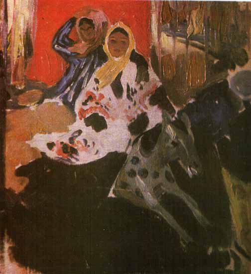 Image -- Oleksander Murashko: Carousel (sketch, 1906).