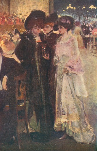 Image -- Oleksander Murashko: Parisian Cafe (1903).