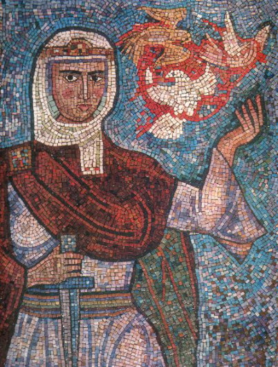 Image -- Yaroslava Muzyka: Princess Olha (mosaic).