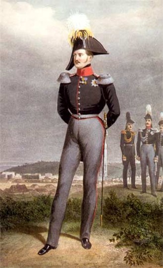 imagine - țarul Nicolae I (portret de F. Kruger).