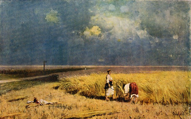 Image -- Volodymyr Orlovsky: Harvest (1882).