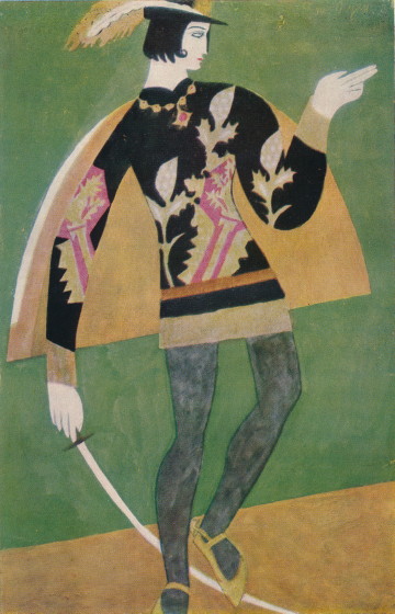 Image -- Anatol Petrytsky: Don Juan (costume) for Lesia Ukrainka's play The Stone Host (1921).