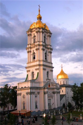 Image -- The bell tower of the Pochaiv Monastery.