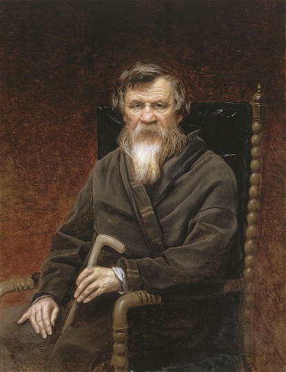 Image - A portrait of Mikhail Pogodin by V. Perov (1872). 