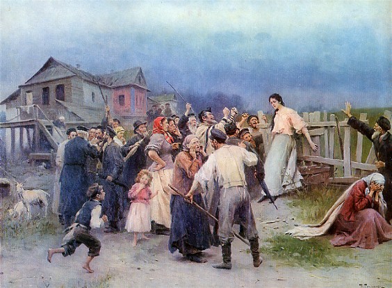 Image -- Mykola Pymonenko: A Victim of Fanaticism (1899).