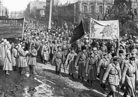 The Red Army soldiers in Kyiv (1919)