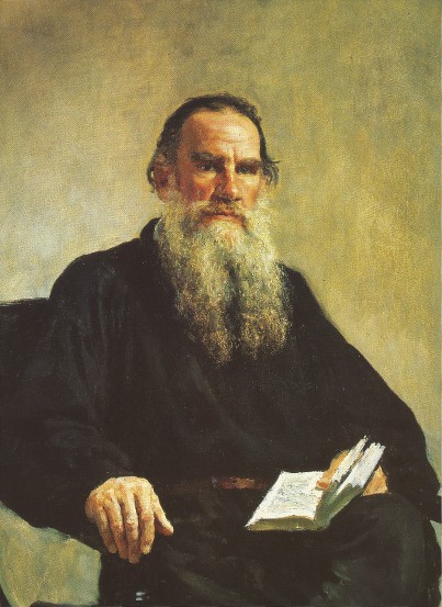 Image -- Ilia Repin: Portrait of Leo Tolstoy (1887).