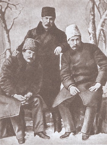 Image - Mykola Sadovsky, Ivan Karpenko-Kary, and Panas Saksahansky.