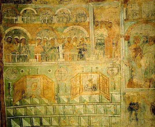 Image -- Saint Sophia Cathedral frescos: A hippodrome.