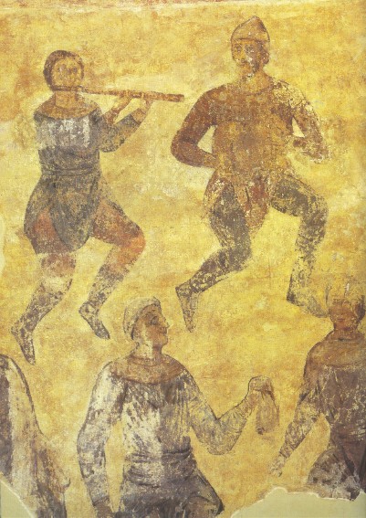 Image -- Saint Sophia Cathedral fresco: skomorokhy. (minstrels).