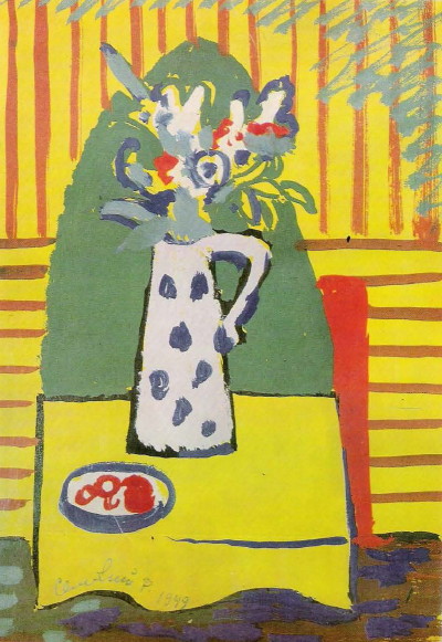 Image -- Roman Selsky: Still LIfe with Flowers (1949).