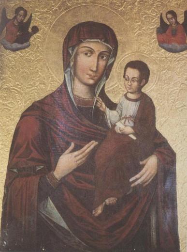 Image - Fedir Senkovych: Icon of the Mother of God Hodigitria (1630s).