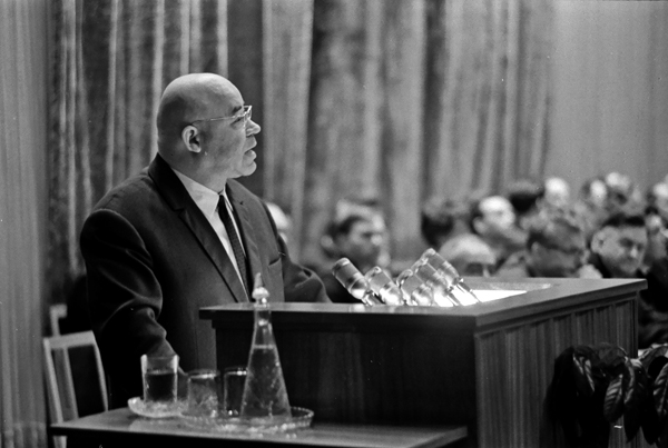 Image -- Petro Shelest at a Communist Party of Ukraine convention.