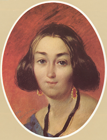 Image -- Taras Shevchenko: Portrait of A Zakrewska (1843)