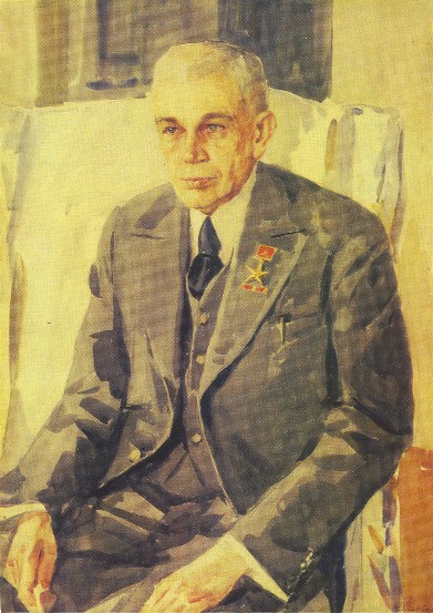 Image -- Oleksii Shovkunenko: Portrait of Oleksander Bohomolets (1945).