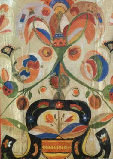 Image -- Hanna Sobachko-Shostak: Joyful Flowers (1923).
