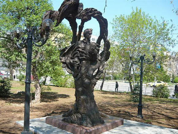 Image -- A monument of Taras Shevchenko in Sofia, Bulgaria.
