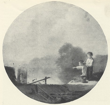 Image -- Ivan Soshenko's painting Boys fishing (1857).