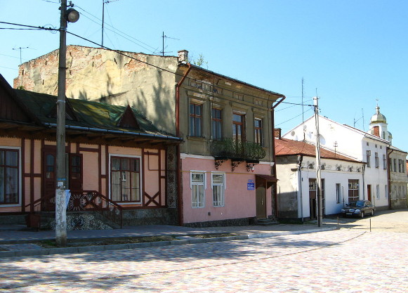 Image -- A street in Staryi Sambir, Lviv oblast.